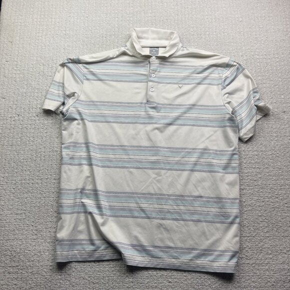 Lot x2 Callaway Golf Polo Shirts Men Sz L Blue Opti Dri / Red Performance - Picture 9 of 16